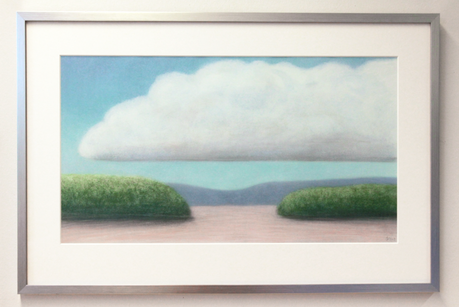 "Cloud" — Soft pastels on paper 2019. 63 x 34,5 cm.