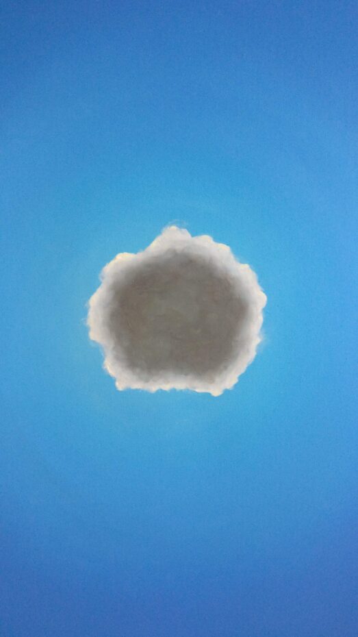"Cloud I". Oil on canvas, detail of a larger painting, 2020