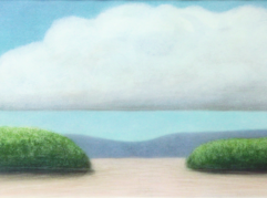 "Cloud" — Soft pastels on paper 2019. 63 x 34,5 cm.